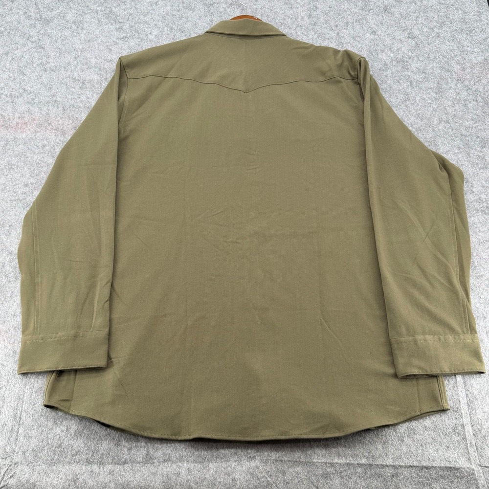 Howler Brothers Gaucho Snapshirt Mens XXL Green Western Long Sleeve Snap Shirt - Picture 10 of 12